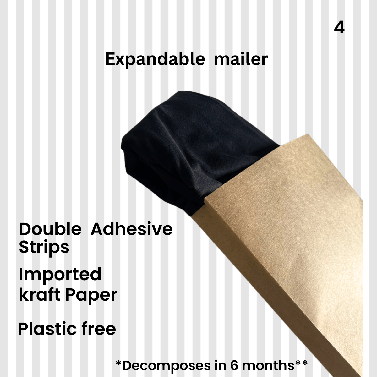 Prime Imported Kraft Paper Expandable Mailer Bag | Verified Sustainable by Brown Living™