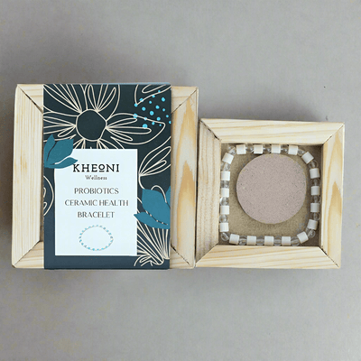 Probiotic Therapeutic Ceramic Bracelet – Jewellery on Brown Living™. SKU: PRBECE001P - kheoni. Img 2.