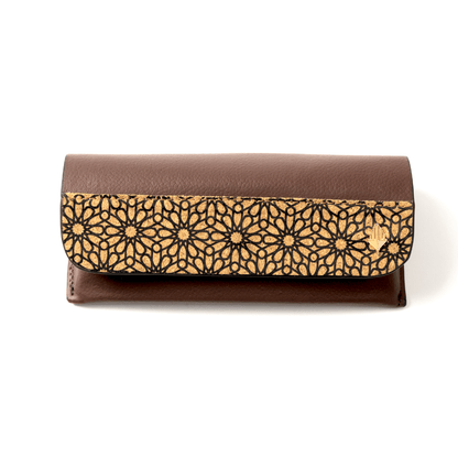 Protective Eyewear Case – Plant Leather & Printed Cork (Brown) | Verified Sustainable by Brown Living™