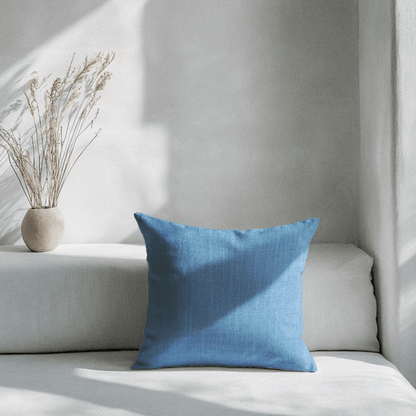 Provence Pastel Blue Cotton Cushion Cover | Verified Sustainable by Brown Living™