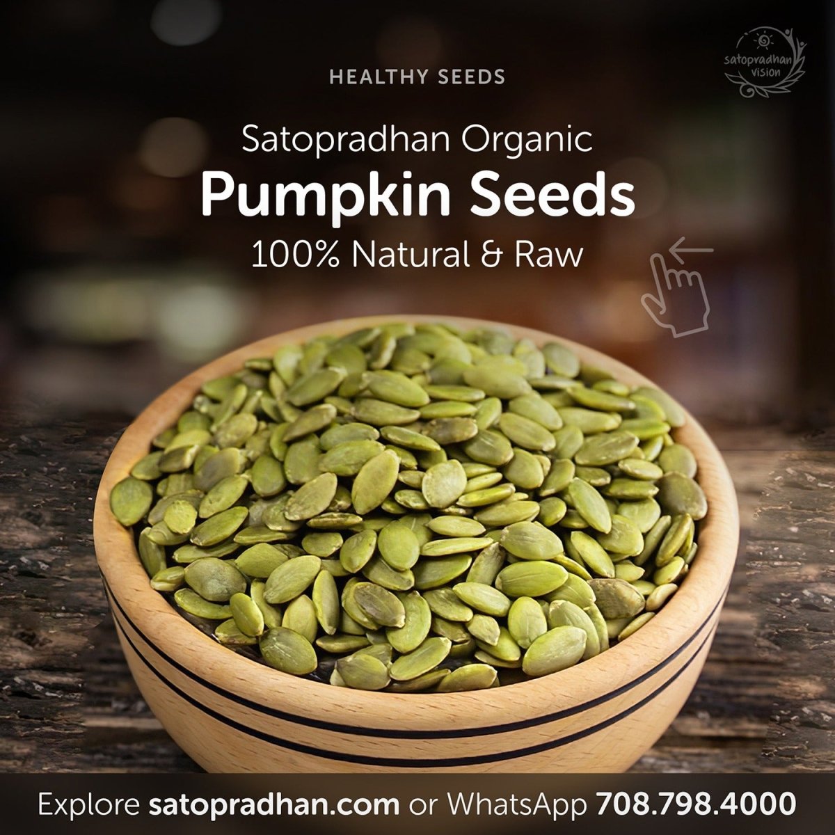 Pumpkin Seeds 200g - Raw & Organic | Verified Sustainable by Brown Living™