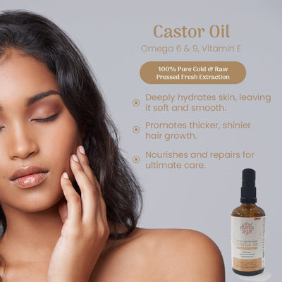 Pure Cold - Pressed Castor Oil | Hair & Skin Nourishment – Body Oil on Brown Living™. SKU: phpnl_oil2. Img 4.