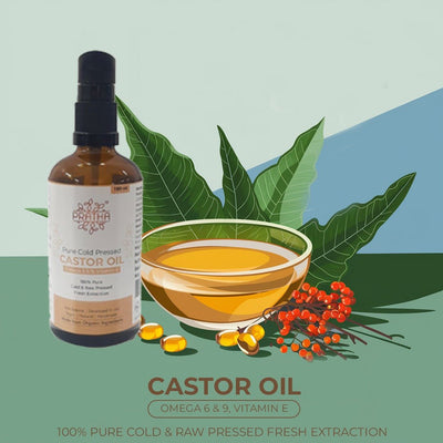 Pure Cold - Pressed Castor Oil | Hair & Skin Nourishment – Body Oil on Brown Living™. SKU: phpnl_oil2. Img 3.