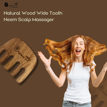 Pure Margosa Neem Scalp & Face Massager Comb | Verified Sustainable by Brown Living™