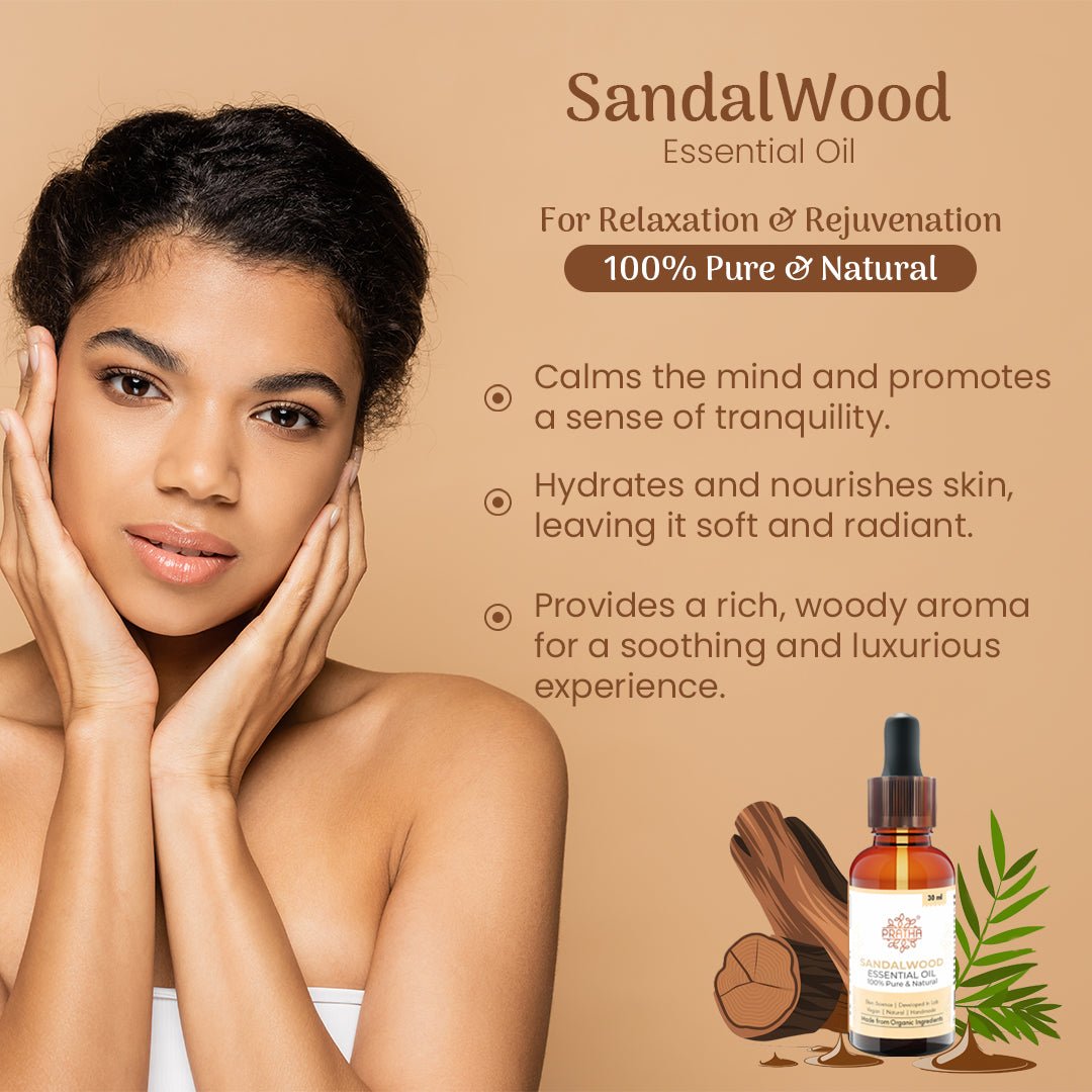 Pure Sandalwood Essential oil - 30mL | Verified Sustainable by Brown Living™