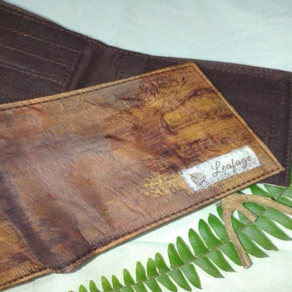 Pure Silk Wallet with Leather Look | Sustainable & Unique | Verified Sustainable by Brown Living™