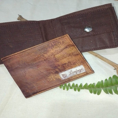 Pure Silk Wallet with Leather Look | Sustainable & Unique | Verified Sustainable by Brown Living™