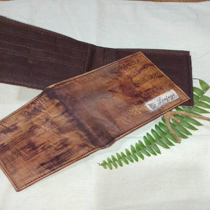 Pure Silk Wallet with Leather Look | Sustainable & Unique | Verified Sustainable by Brown Living™