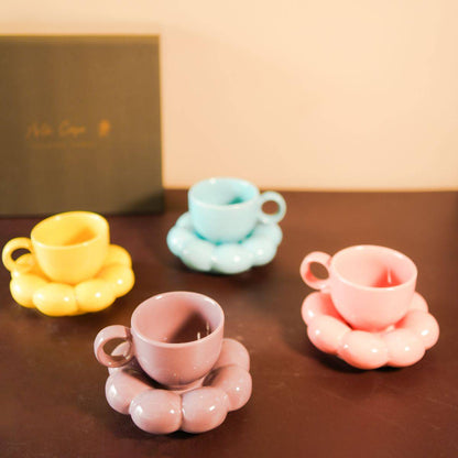 Purple Bubble Mug and Saucer Set of 2 | Verified Sustainable by Brown Living™