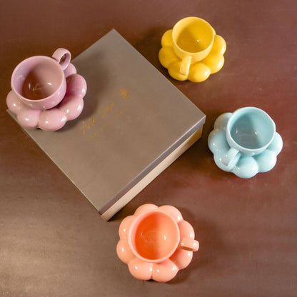 Purple Bubble Mug and Saucer Set of 2 | Verified Sustainable by Brown Living™