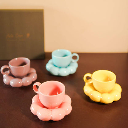 Purple Bubble Mug and Saucer Set of 2 | Verified Sustainable by Brown Living™