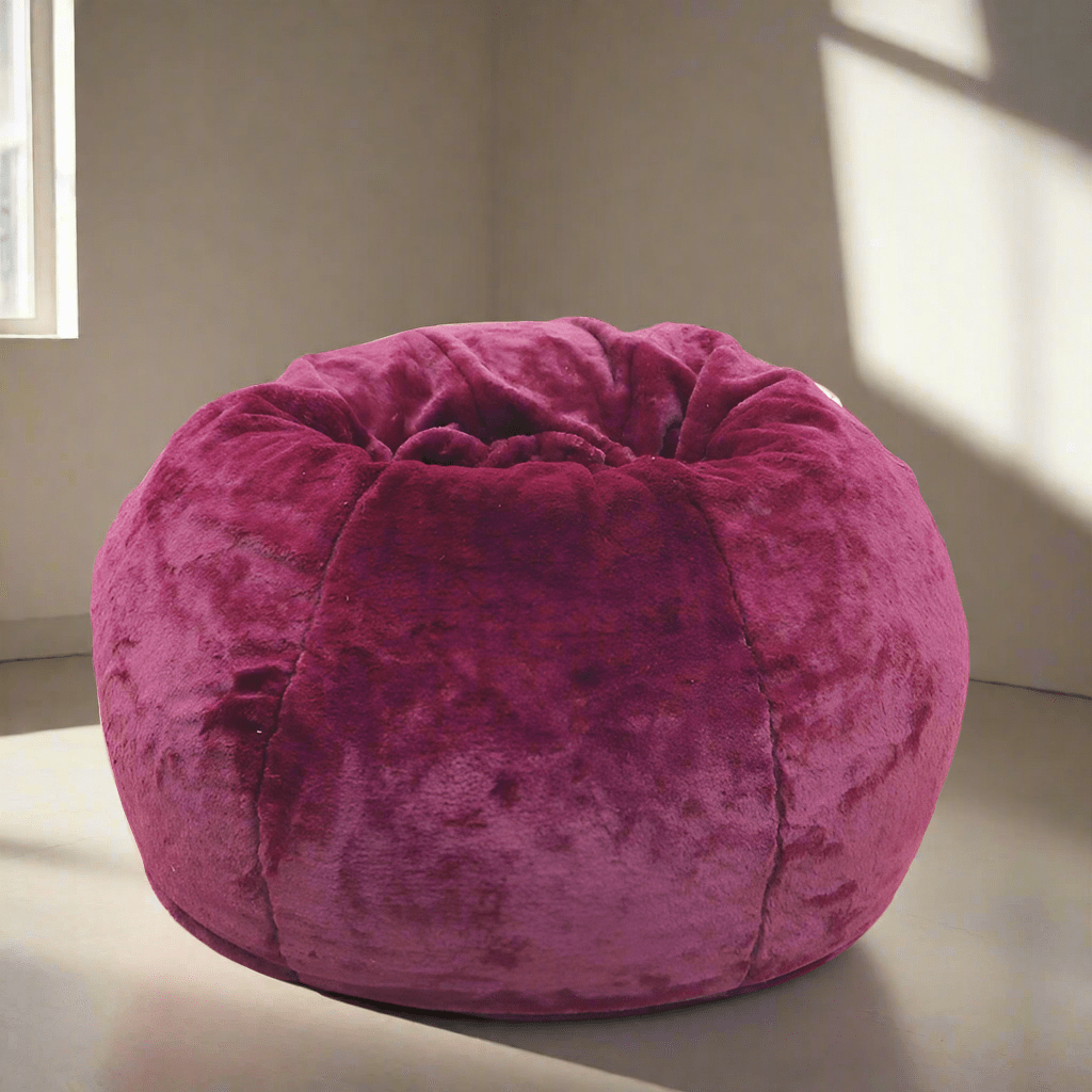 Purple Fur Beanbag | Verified Sustainable by Brown Living™