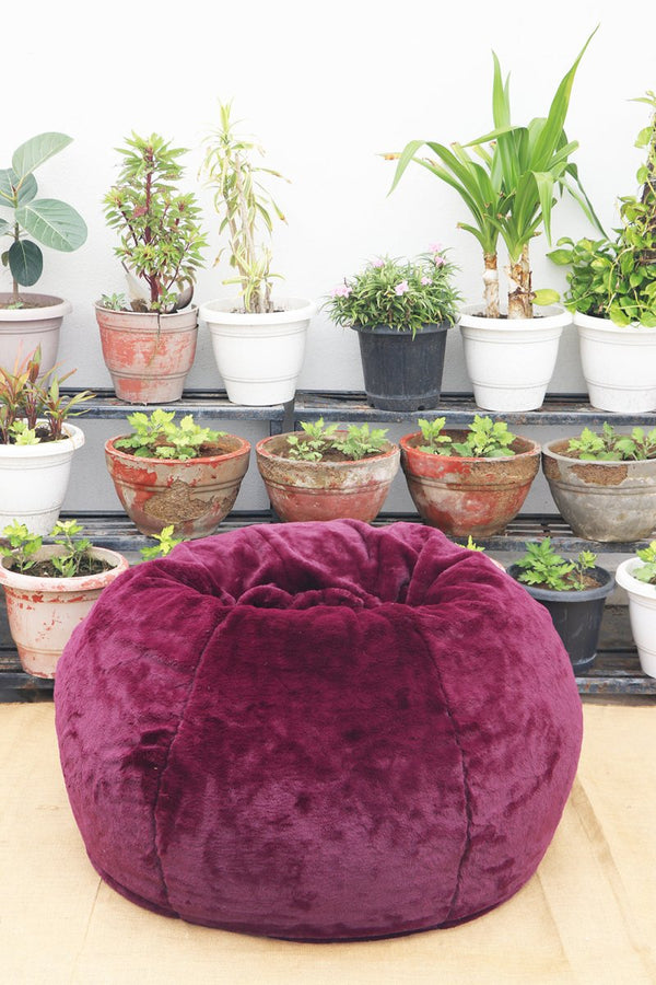 Purple Fur Beanbag | Verified Sustainable by Brown Living™