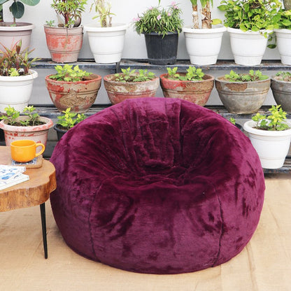 Purple Fur Beanbag | Verified Sustainable by Brown Living™