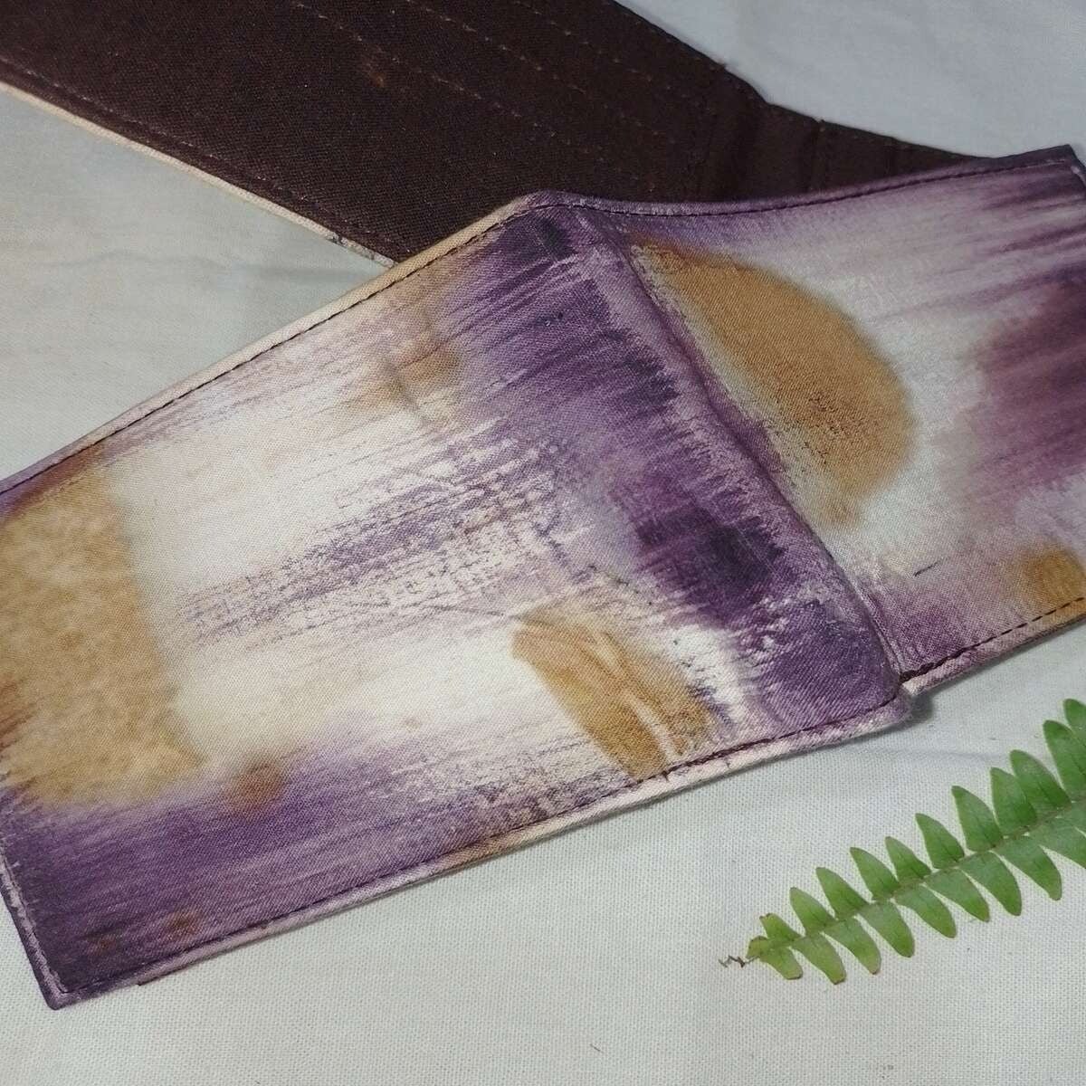 Purple & White Fabric Wallet | Stylish & Eco - Friendly | Verified Sustainable by Brown Living™