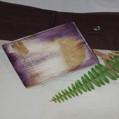 Purple & White Fabric Wallet | Stylish & Eco - Friendly | Verified Sustainable by Brown Living™