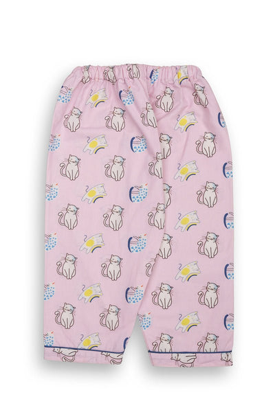 100% Cotton Purr - fect Kids Collar Night Suit Set – Kids Nightwear on Brown Living™. SKU: PST23K1. Img 6.