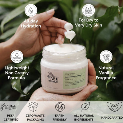 Rainforest Deep Hydrating Moisturizer for Dry to Very Dry Skin - 250g – Body Lotion on Brown Living™. SKU: BNPCI040. Img 5.