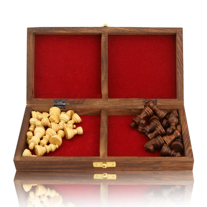 Rangohit's Wooden Foldable Chess Board Game - 8x8 inch | Verified Sustainable by Brown Living™