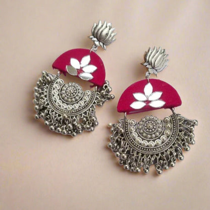 Rani Pink Jhumka | Verified Sustainable by Brown Living™