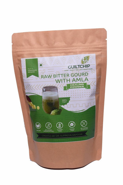 Raw Bitter Gourd with Amla - 300g | Verified Sustainable by Brown Living™