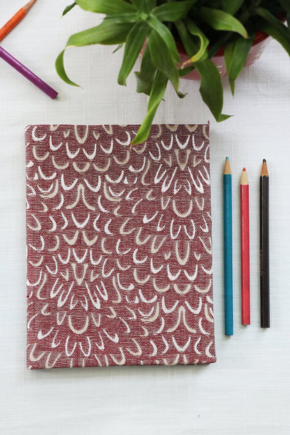 Red Printed Notebook | Verified Sustainable by Brown Living™