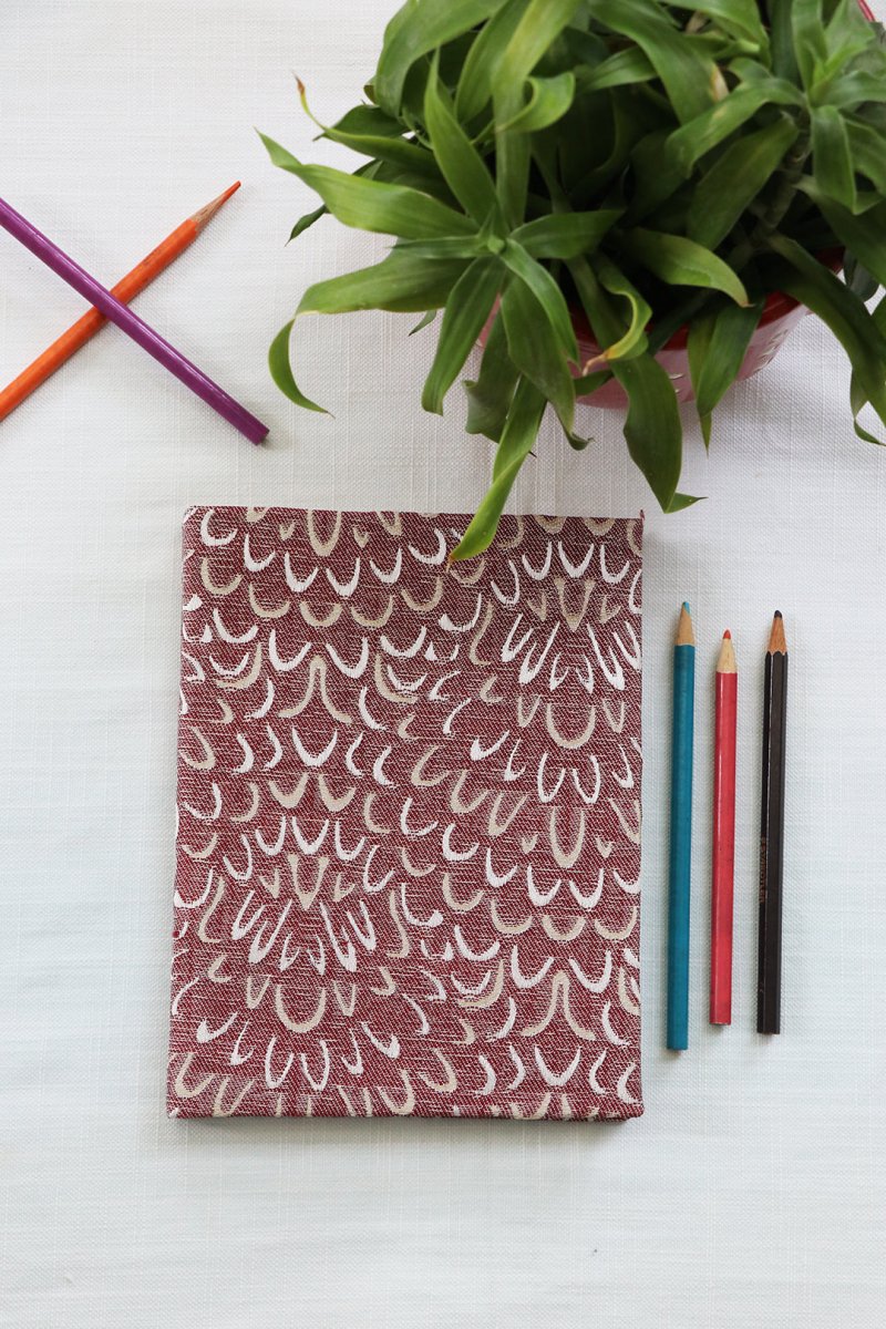 Red Printed Notebook | Verified Sustainable by Brown Living™