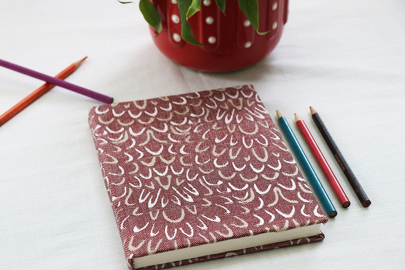 Red Printed Notebook | Verified Sustainable by Brown Living™