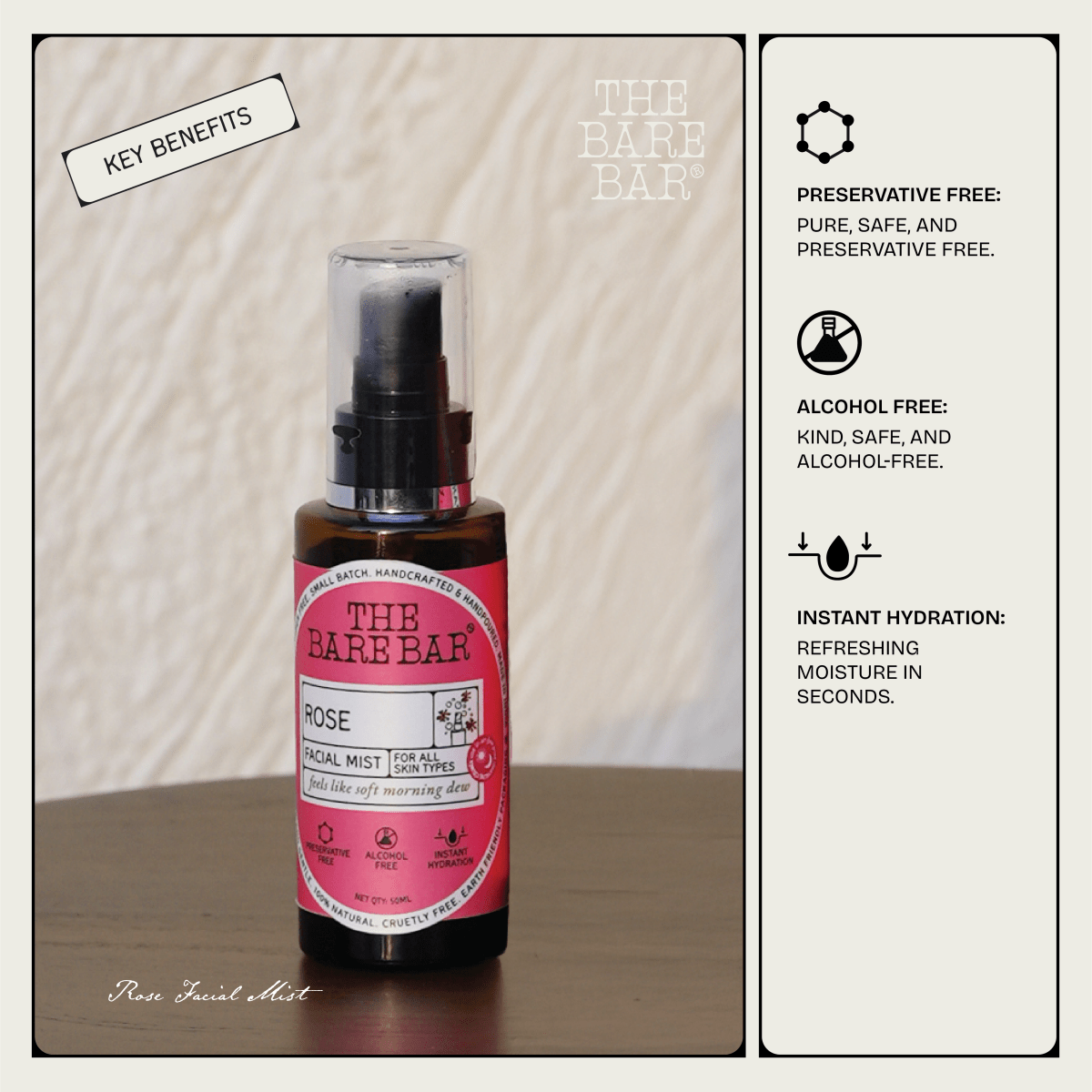 Refreshing Rose Facial Mist for Instant Hydration | Verified Sustainable by Brown Living™