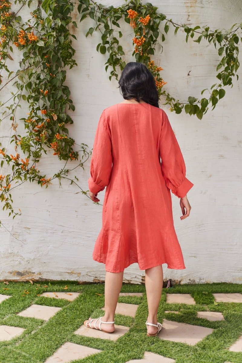 Regent’s Retreat Dress - Coral | Verified Sustainable by Brown Living™