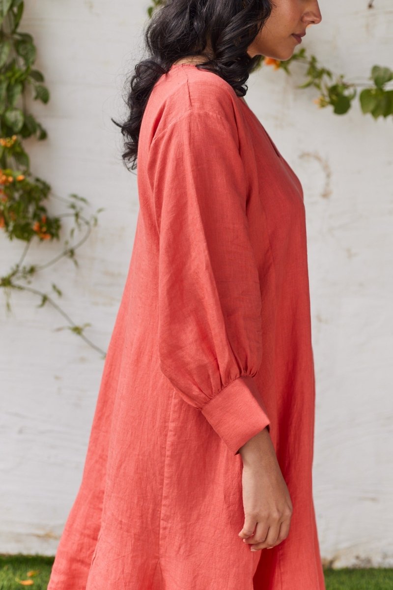 Regent’s Retreat Dress - Coral | Verified Sustainable by Brown Living™