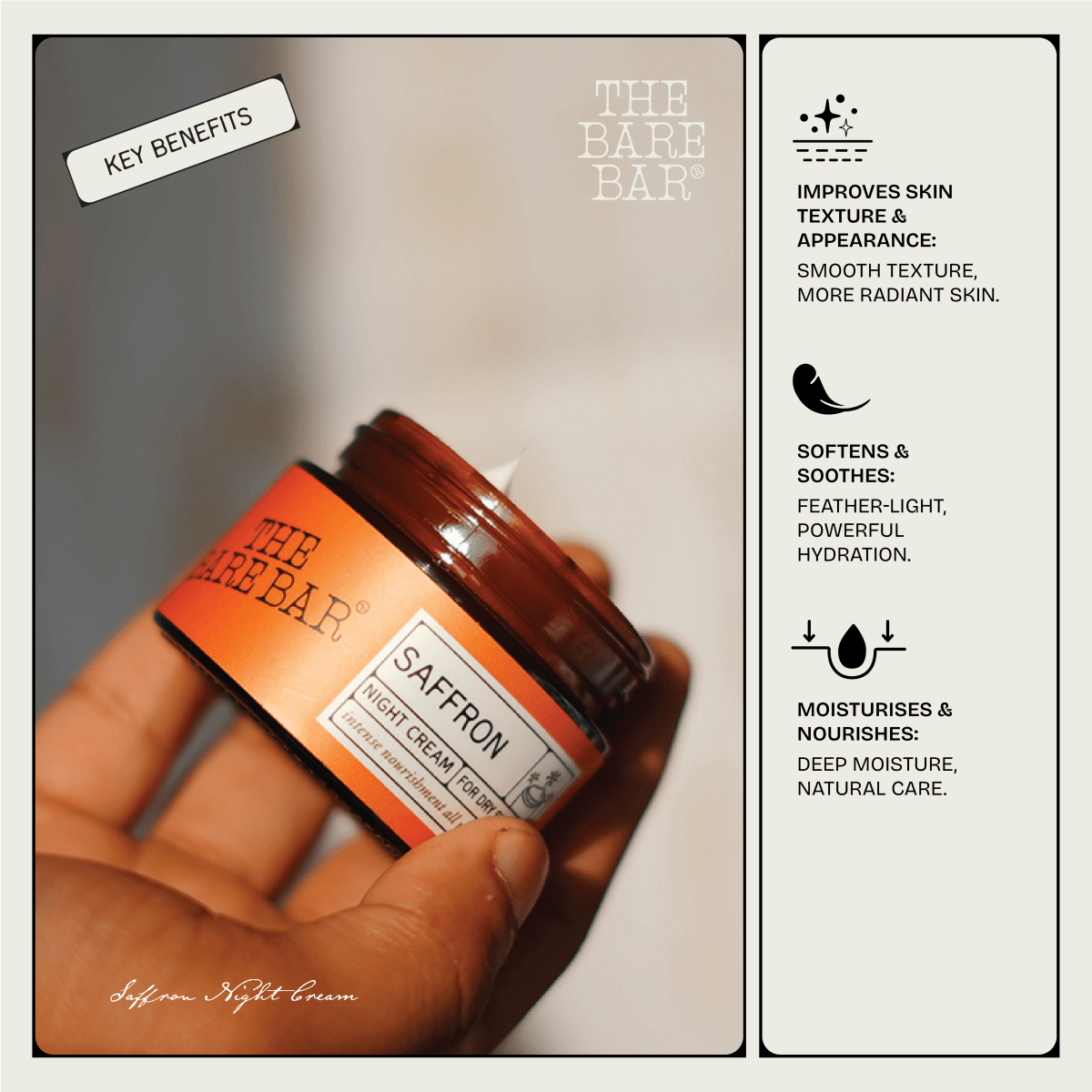 Rejuvenating Night Cream with Saffron Extract | Verified Sustainable by Brown Living™