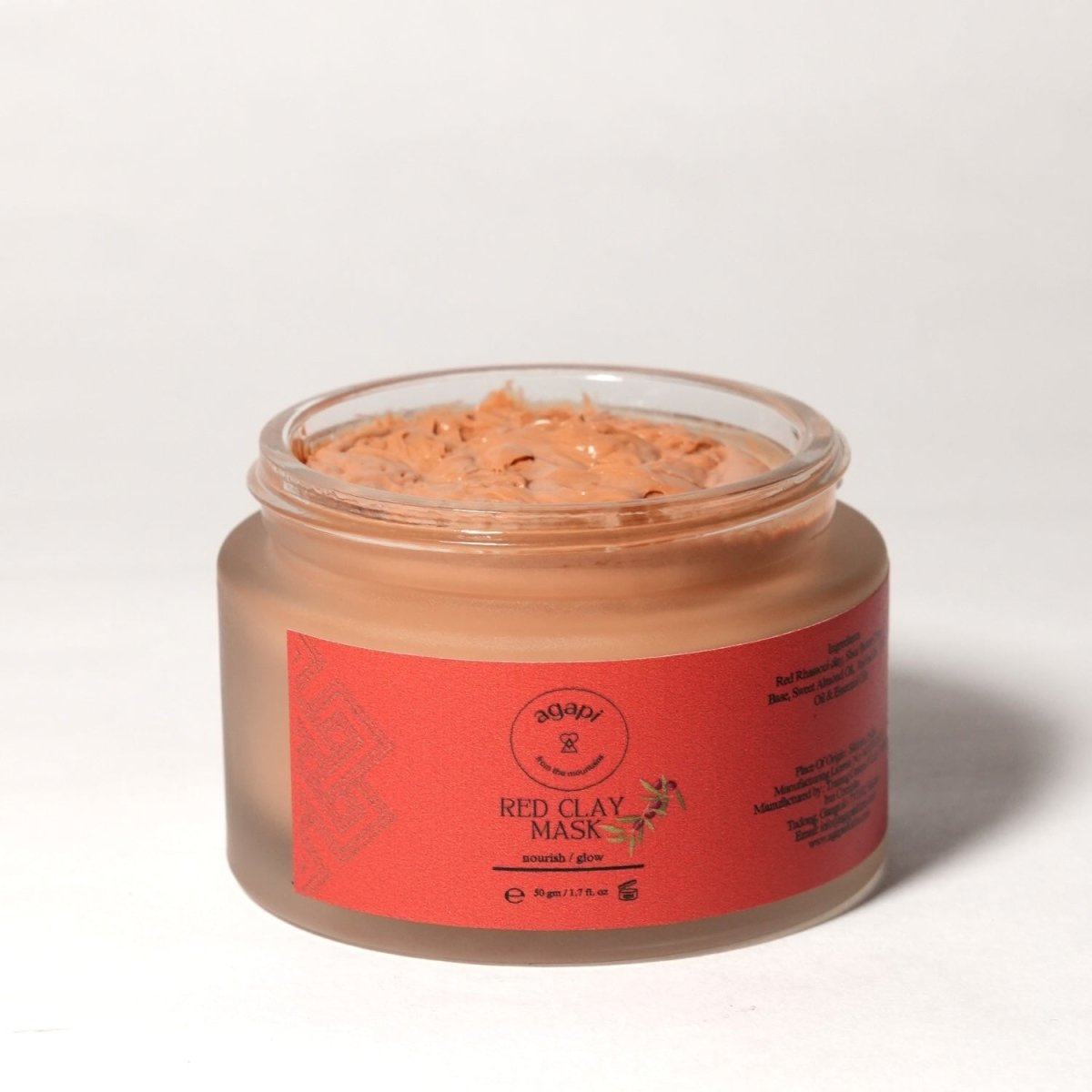 Rejuvenating Red Clay Mask - 55g – Face Pack by Agapi available on Brown Living™. . SKU: RCM - 01. Img 2.