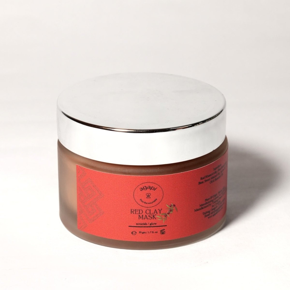 Rejuvenating Red Clay Mask - 55g – Face Pack by Agapi available on Brown Living™. . SKU: RCM - 01. Img 1.
