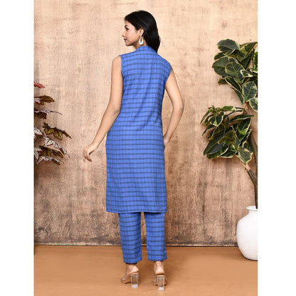 Ren Blue Handloom Cotton Kurta Set | Verified Sustainable by Brown Living™