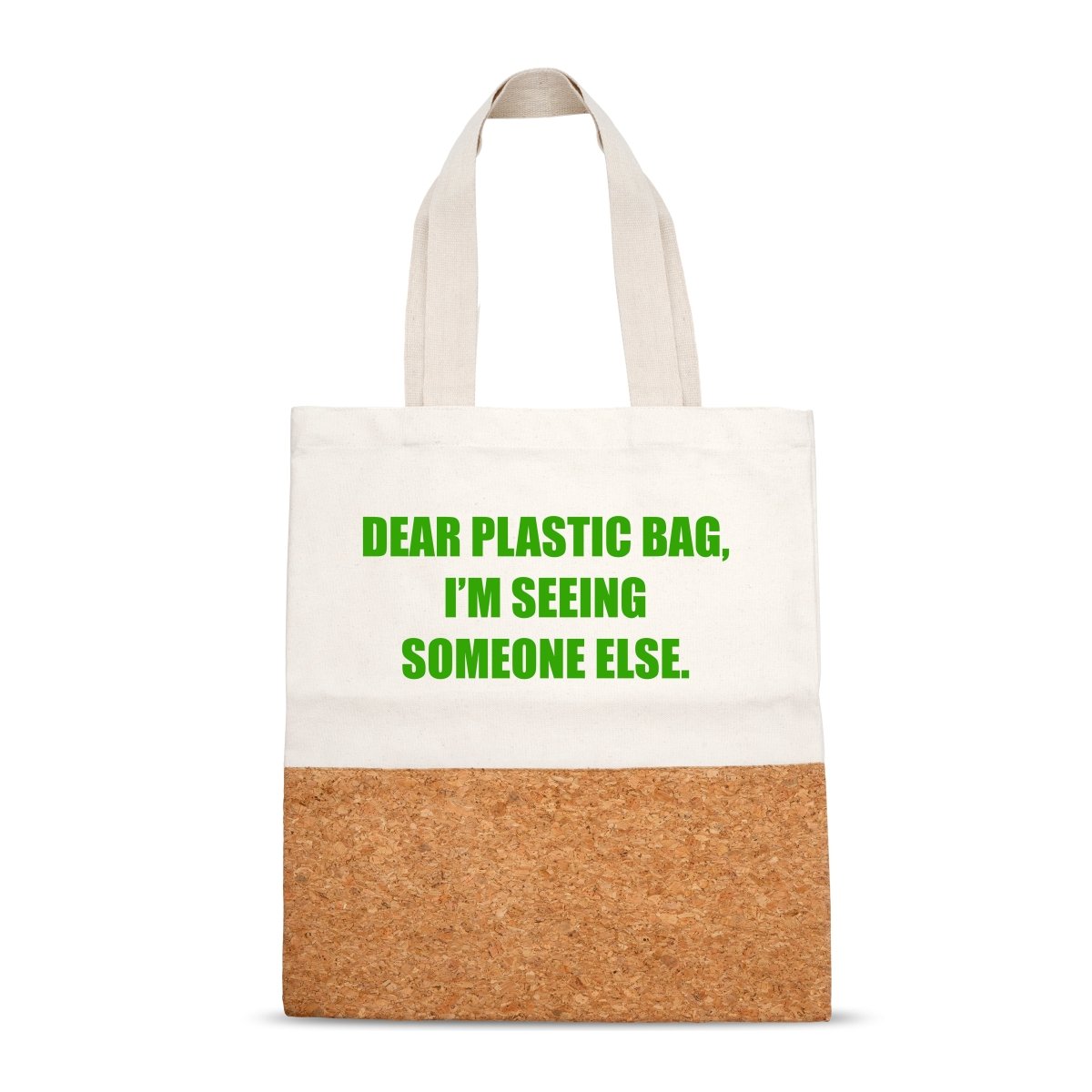 Reuse Reduce Recycle Cork And Canvas Tote Bag – Tote Bag by The Cork Studio available on Brown Living™. . SKU: TCS - 40. Img 1.