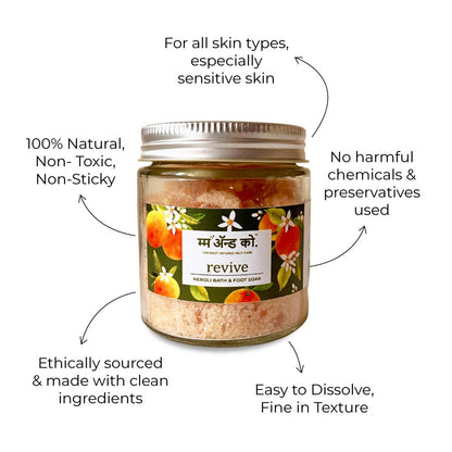 Revive Bath & Foot Soak | Easy to Dissolve | Fine in Texture | Non Sticky (100 g) | Verified Sustainable by Brown Living™