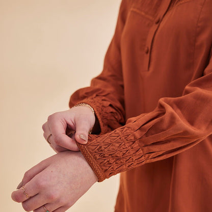 Rihanne - Rust Organic Bamboo Rust Color Top | Verified Sustainable by Brown Living™