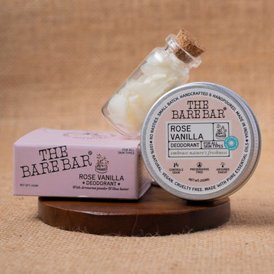 Romantic Rose Vanilla Deodorant for Long - Lasting Aroma – Deodorant by The Bare Bar available on Brown Living™. 20gm . SKU: 8904448006711. Img 5.