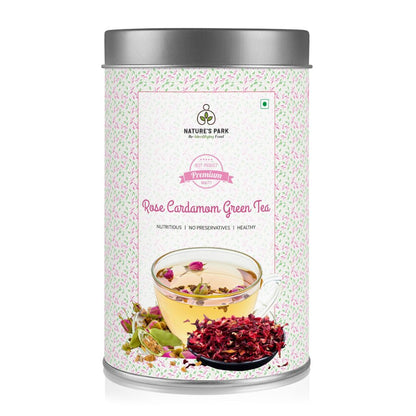 Rose Cardamom Green Tea Can 100g | Verified Sustainable by Brown Living™