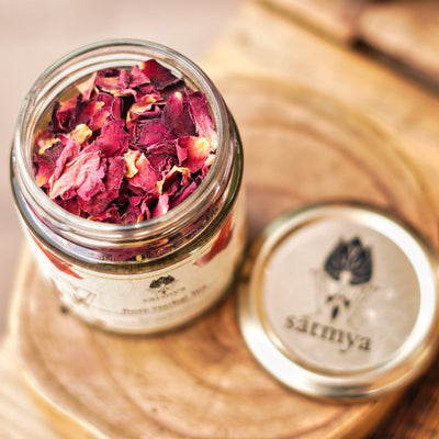 Rose Herbal Tea - Soothing Floral Tea Infusion - 30g – Tea on Brown Living™. SKU: roseh_30gms. Img 2.