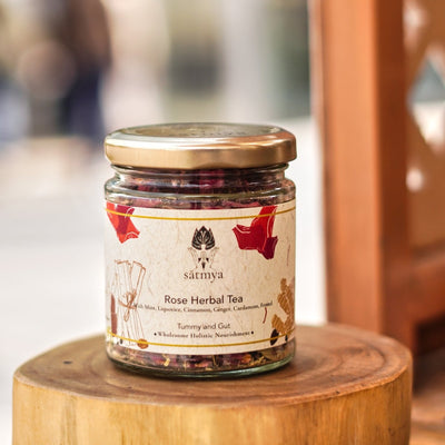 Rose Herbal Tea - Soothing Floral Tea Infusion - 30g – Tea on Brown Living™. SKU: roseh_30gms. Img 1.