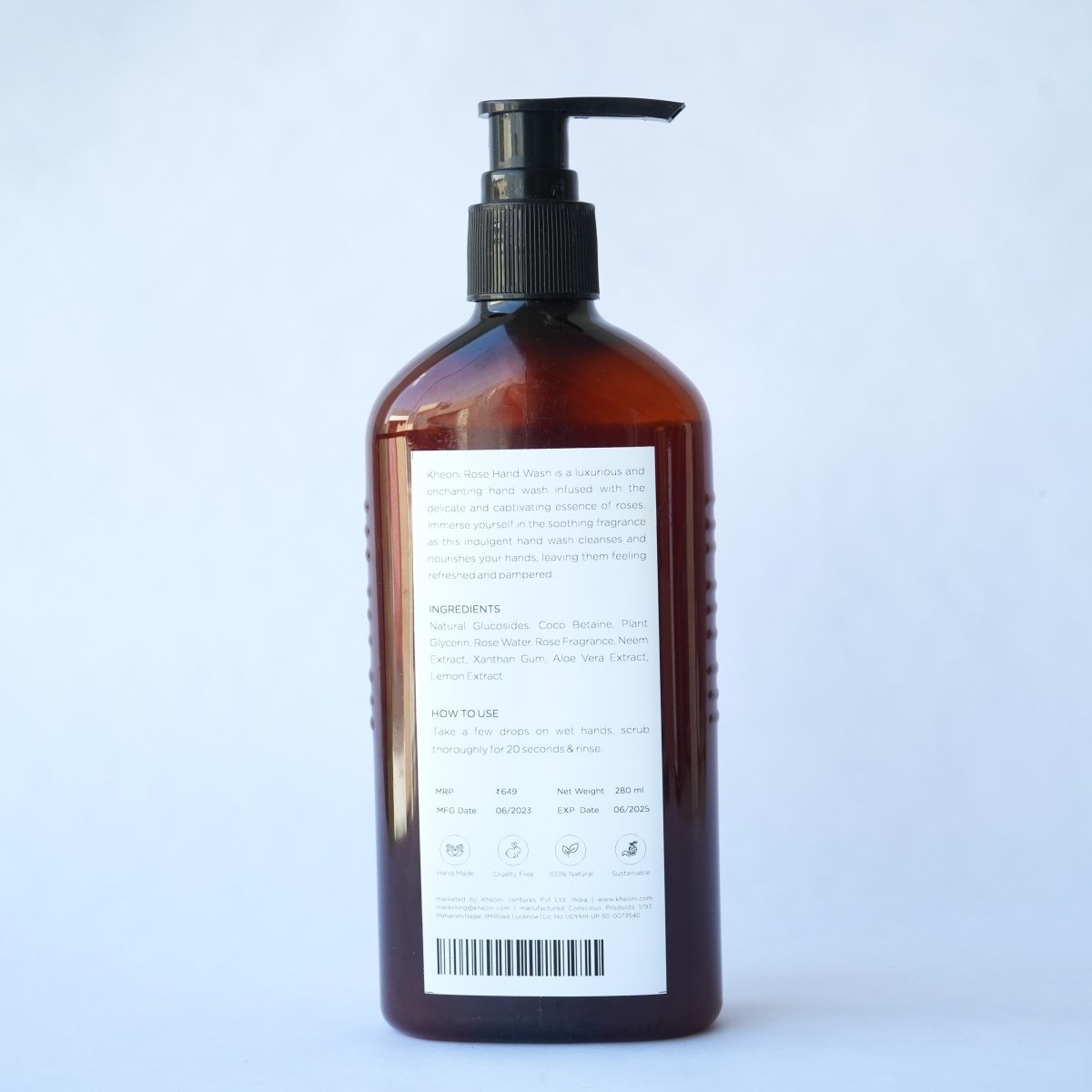 Rose Hydrating Handwash with Floral Aroma | Verified Sustainable by Brown Living™
