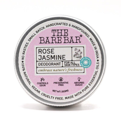Rose Jasmine Deodorant for Elegant Everyday Fragrance – Deodorant by The Bare Bar available on Brown Living™. 20gm . SKU: 8904448005325. Img 4.