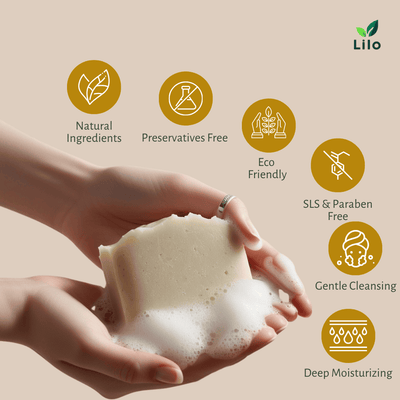 Rosemary Shampoo Bar with Apple Cider Vinegar & Neem – Hair Shampoo Bar on Brown Living™. SKU: S20001. Img 4.