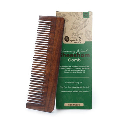 Rosewood Wide Tooth Long Comb for Hair Growth | Verified Sustainable by Brown Living™