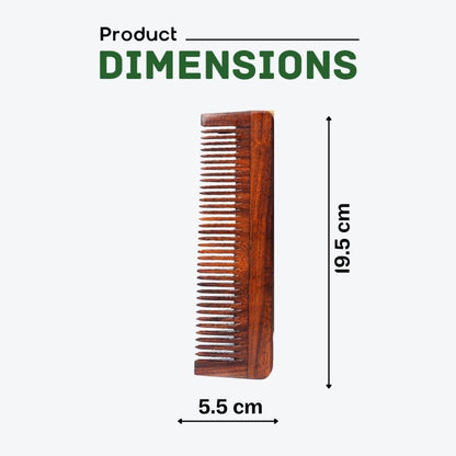 Rosewood Wide Tooth Long Comb for Hair Growth | Verified Sustainable by Brown Living™