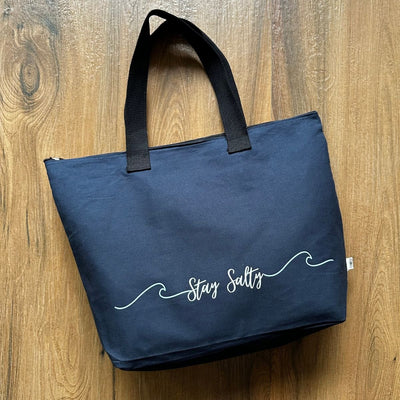 Rover Tote Bag – Durable Canvas Travel Tote with Zipper and Sleeve – Tote Bag on Brown Living™. SKU: ROT005GR. Img 9.