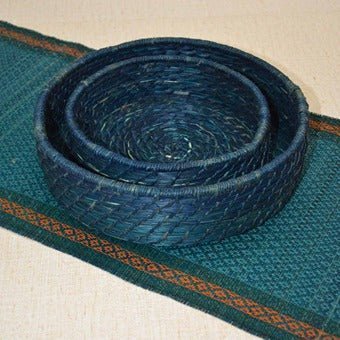 Sabai & Jute Round Utility Baskets (Set of 2) – Baskets & Boxes on Brown Living™. SKU: SBJBAS005C. Img 113.