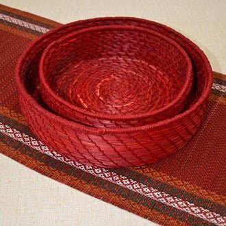 Sabai & Jute Round Utility Baskets (Set of 2) – Baskets & Boxes on Brown Living™. SKU: SBJBAS005C. Img 111.